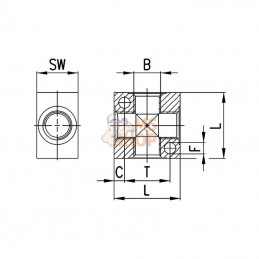 303338; CAMOZZI; Distributeur 4 voies; pièce detachée