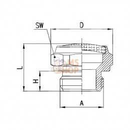 290112; CAMOZZI; Silencer; pièce detachée