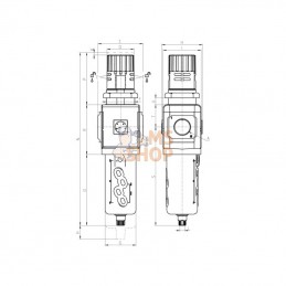 MX31FR0000; CAMOZZI; Filtre Régulateur; pièce detachée