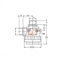 8072000; GEOLINE; Filtre d'aspiration 1 1/4"M 60 l/min 32 mailles; pièce detachée