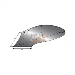 011564; GOIZIN; Versoir G. cyl. plat 14" Goizin; pièce detachée