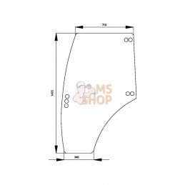 6000106468N; CARRARO; Vitre de porte; pièce detachée