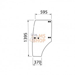 ER387925N; CARRARO; Vitre de porte complète; pièce detachée