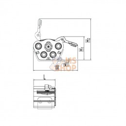 MC109323200; CEJN; Multi X Quattro 10 côté accpl.; pièce detachée