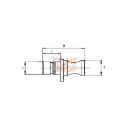 WEO147230800; CEJN; Fiche de fermeture 16mm-WEO 1/2"; pièce detachée