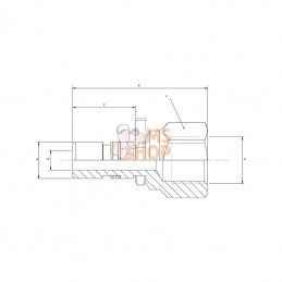 WEO147210606; CEJN; Coupleur DN10-ø13mm-WEO 3/8; pièce detachée