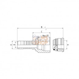 WEO148170808; CEJN; Embout DN13-ø16-WEO 1/2"; pièce detachée