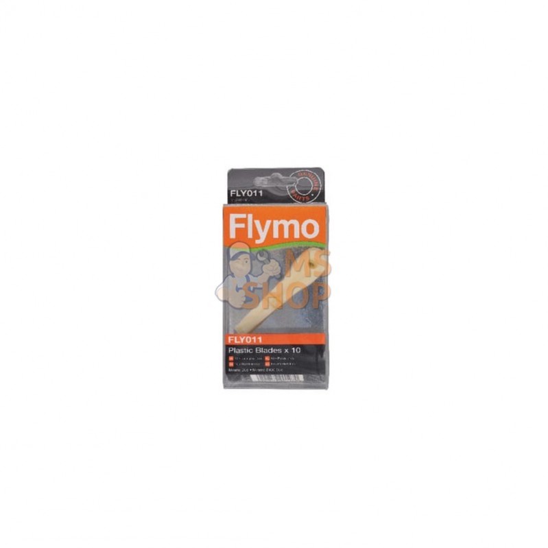 513785190; FLYMO; Lames en plastique 10 pièces; pièce detachée