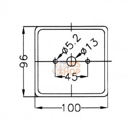 BP96; GEKA; Feu de direction et de position Halogène, avant, carré, 12V, ambre/transparent, boulonné, fiche plate, Geka; pièce d