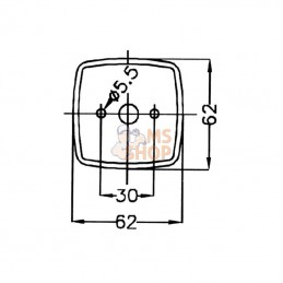 EPL62; GEKA; Cabochon de feu blanc Geka; pièce detachée