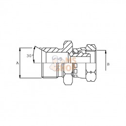 VNBMW0416; BURNETT & HILLMAN; Adaptateur 1/4 BSP x M16; pièce detachée