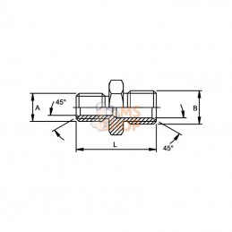 VNBM0410; BURNETT & HILLMAN; Adaptateur 1/4BSP x M10 x 1,0; pièce detachée