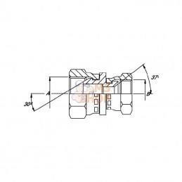 FFBJ0812; BURNETT & HILLMAN; Raccord FI 1/2x3/4 BSP/JIC; pièce detachée