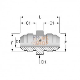 R17; BURNETT & HILLMAN; Union double male UNF 1 1/16 - 1 1/16; pièce detachée