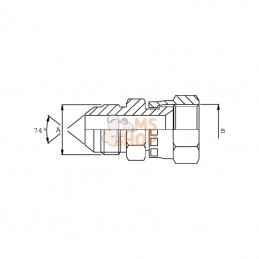 VNJW2117; BURNETT & HILLMAN; Adaptateur 1 5/16 x 1 1/16 UNF; pièce detachée