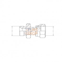 VNBOW1108; BURNETT & HILLMAN; Adaptateur 1/2"BSP x 11/16"ORFS; pièce detachée