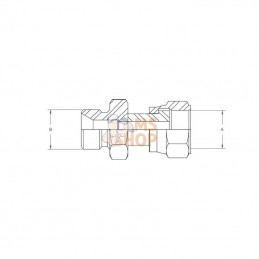 VNBOW1108; BURNETT & HILLMAN; Adaptateur 1/2"BSP x 11/16"ORFS; pièce detachée