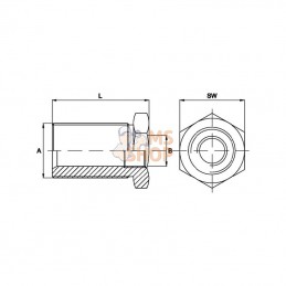 VRB1202; BURNETT & HILLMAN; Réduction MG3/4-FG1/8; pièce detachée