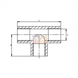 TBB08; BURNETT & HILLMAN; Raccord T orientable femelle BSP 1/2; pièce detachée