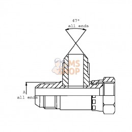 TJ14MFMBH; BURNETT & HILLMAN; Raccord vissé L M/F/M 7/8 UNF; pièce detachée