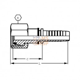 PGSO1322; DIETZEL; Raccord DN13-M22x150-14S; pièce detachée