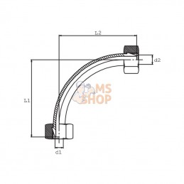 VO9012L12L; DIETZEL; Coude 90° 12L-12L; pièce detachée