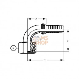 PGLO51490; DIETZEL; Raccord DN05-M14x150-8L 90°; pièce detachée