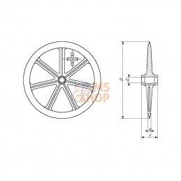 55421; DAL-BO; Disque rouleau sillonn. 800mm SNOWFLAKE; pièce detachée