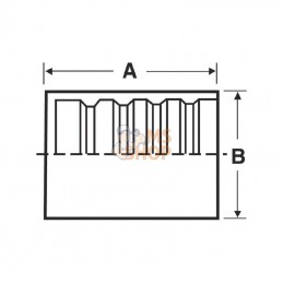 24GSP1F4; GATES; Jupe à sertir Ø71,9x76,5mm DN40 acier / zingué / blanc passivé Gates; pièce detachée