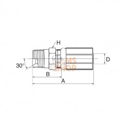 10G8MP; GATES; Racc. à sertir DN16-1/2 NPTF; pièce detachée