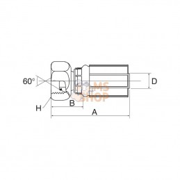10G12FBSPORX; GATES; Racc. à sertir DN16-3/4 BSP; pièce detachée