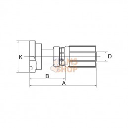12G16FL; GATES; Racc. à sertir DN20+1" bride; pièce detachée