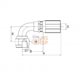 10G12FJX90S; GATES; Racc. à sertir DN16-1"1/16 JIC 90°; pièce detachée