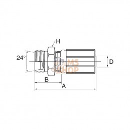 6G13MFG; GATES; Racc. à sertir DN10-M20x1,5; pièce detachée