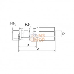 10G10FFORX; GATES; Racc. à sertir DN16-1" ORFS; pièce detachée
