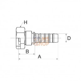 10GS21FFGX; GATES; Racc. à sertir DN16-M30x1,5; pièce detachée