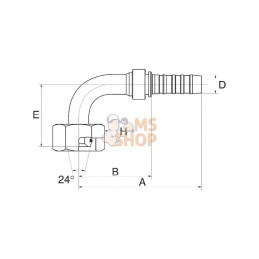 10GS20FDHORX90; GATES; Racc. à sertir 90° DN16-M30x2; pièce detachée