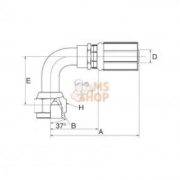10G12FJX90M; GATES; Racc. à sertir DN16-1"1/16 JIC 90°; pièce detachée