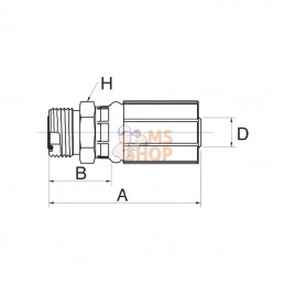 10G10MFFOR; GATES; Racc. à sertir DN16-1" ORFS; pièce detachée