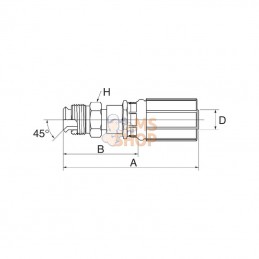 6G6MIX; GATES; Racc. à sertir DN10-5/8 SAE 45; pièce detachée