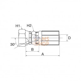 6G6FJISX; GATES; Racc. à sertir DN10-3/8 JIS; pièce detachée