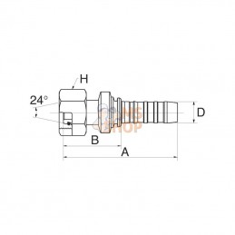 6GS12FDHORX; GATES; Racc. à sertir DN10-M20x1,5; pièce detachée