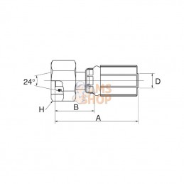 6G15FDLORX; GATES; Racc. à sertir DN10-M22x1,5; pièce detachée