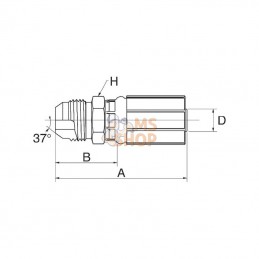 6G6MJ; GATES; Racc. à sertir DN10-9/16 JIC; pièce detachée