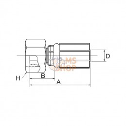 6G13FFGX; GATES; Racc. à sertir DN10-M20x1,5; pièce detachée
