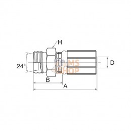 6G14MDH; GATES; Racc. à sertir DN10-M22x1,5-14S; pièce detachée