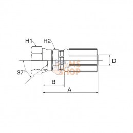 6G10FJX; GATES; Racc. à sertir DN10-7/8 JIC; pièce detachée