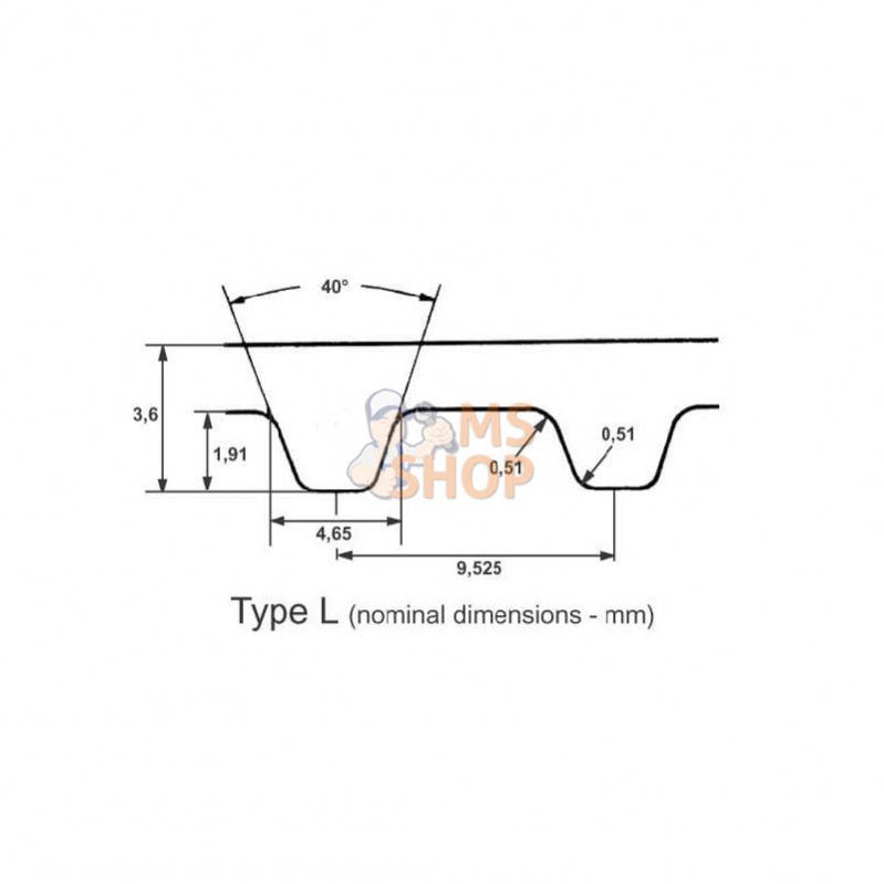300L100; OPTIBELT; Courroie dentée ZR 80T - 1"; pièce detachée 300L100; OPTIBELT; Courroie dentée ZR 80T - 1"; pièce detachée