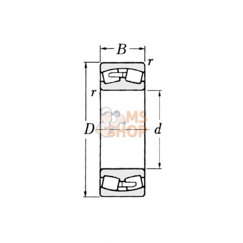 750022213; SKF; Roulements à rouleaux coniques 65x120x31 mm, 22213E SKF; pièce detachée