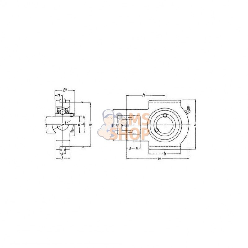 YUCT206HSKF; SKF; Palier UCT; pièce detachée YUCT206HSKF; SKF; Palier UCT; pièce detachée